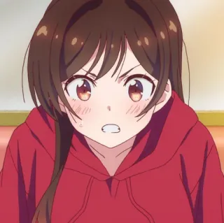 🔴 Chizuru Ichinose Rent-A-Girlfriend anime, chizuru ichinose, rent-a-girlfriend, cartoon, female, character, girl, anime girl telegram sticker