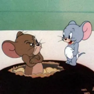 😾 Jerry Mouse Tom and Jerry мультфильм, мышь, классическая анимация, смешной telegram sticker
