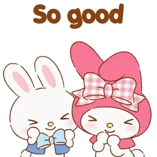 😊 So good dibujos animados, conejo, My Melody, lindo, kawaii, Sanrio, personajes telegram sticker