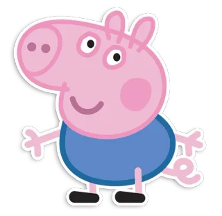 😊 George Pig Peppa Pig Cartoon, Varken, Dier, George, Peppa telegram sticker