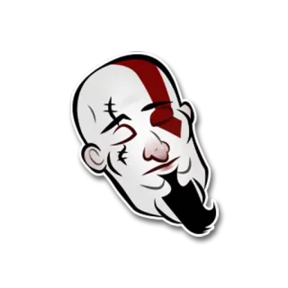 😴 Kratos God of War 크레토스, 갓 오브 워, 비디오 게임, 캐릭터 telegram sticker
