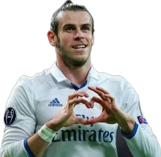 ❤️ Gareth Bale fútbol, jugador, atleta, celebración, corazón telegram sticker