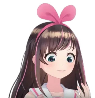 🌚 Kizuna AI Anime, Youtuber Virtual, Kizuna Ai, Vtuber, Fofo, Kawaii whatsapp sticker
