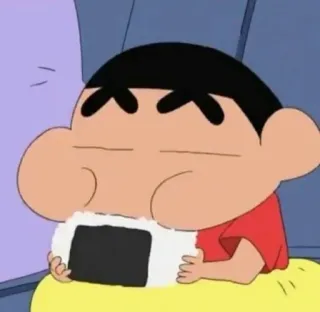 💈 Shin-chan Crayon Shin-chan 애니메이션, 만화, 캐릭터, 먹기, 오니기리 whatsapp sticker