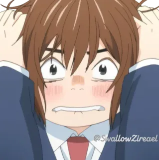 😖 @SwallowZireael anime, lo lắng, sợ hãi, nhân vật anime, bồn chồn, hoạt hình, đáng sợ telegram sticker