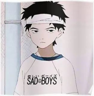 😑 悲しいボーイズ SAD BOYS Anime, Sad Boys, Japonês, Desenho animado, Adolescente, Juventude telegram sticker