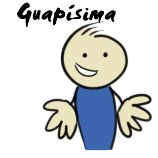 👐 desenho animado, personagem, desenho, boneco palito, sorriso, arte telegram sticker