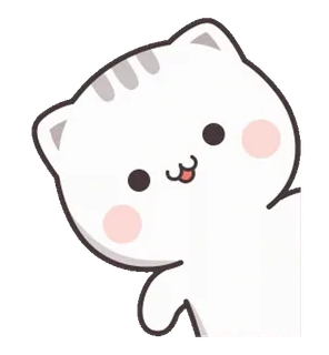 ⭐️ cat, cute, sticker, animal, cartoon, kawaii telegram sticker