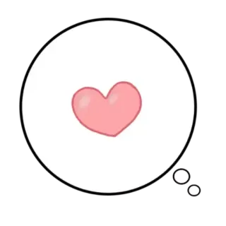 ❤️ heart, love, pink, thought bubble, cute telegram sticker