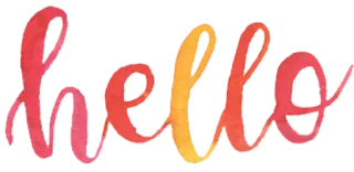 🤨 hello Gruß, Aquarell, Rosa, Orange, Gelb whatsapp sticker