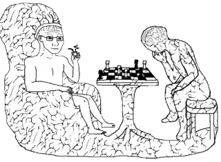 🧠 schaak, hersenen, meme, intellectueel, slim, spel telegram sticker