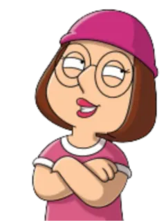😅 Meg Griffin Family Guy Meg Griffin, Family Guy, Cartoon, Animation, Comedy, Charakter telegram sticker
