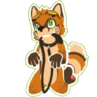 😌 Waschbär, Tier, Cartoon, Fell, Niedlich, Brille, Halsband, Haustier telegram sticker