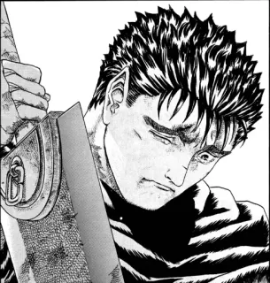 😢 Guts Berserk Anime, Manga, Kiếm, Chiến binh, Berserk telegram sticker