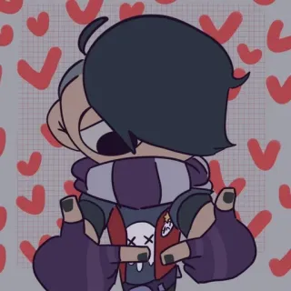 🥺 personagem, desenho animado, luvas, radical, cachecol whatsapp sticker