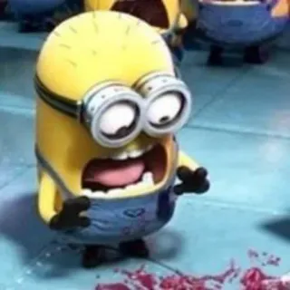 🤮 Minion Despicable Me minion, despicable me, cartoon character, funny, yellow, excited telegram sticker