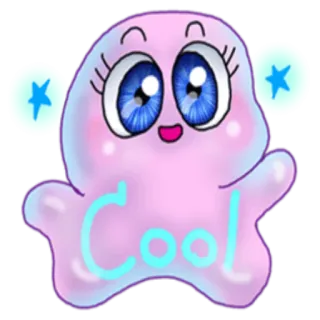 👍 Cool cool, dessin animé, mignon, kawaii, personnage telegram sticker