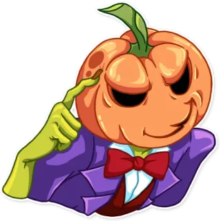 😏 pumpkin, halloween, costume, cartoon, spooky, autumn, fall whatsapp sticker