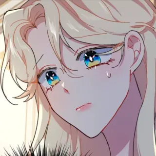 🪞 woman, blonde, cartoon, anime, illustration telegram sticker