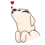 😍 cão, corações, animal, amor, fofo whatsapp sticker