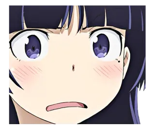 😧 アニメ, マンガ, 漫画, 顔, 表情 telegram sticker