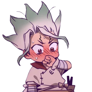 😍 Senku Ishigami Dr. Stone 애니메이션, 치비, 닥터 스톤, 센쿠 이시가미 telegram sticker