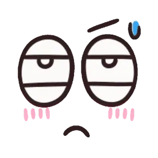 🤗 zweet, uitgeput, slaperig, moe, cartoon, anime, uitdrukking telegram sticker