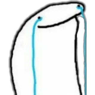 🥲 crying, sad, tears, emoji, florkofcows telegram sticker
