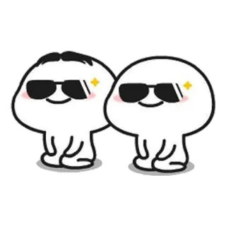 😎 酷, 太阳镜, 可爱, 极简, 人物 telegram sticker