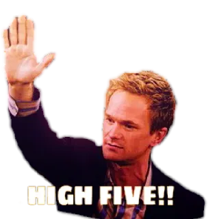 ✋ HIGH FIVE!! Tape m'en cinq, Célébration, Salutation, Accord, Succès, Amitié telegram sticker