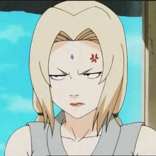 💢 Tsunade Naruto Anime, Arrabbiato, Ninja, Medico, Donna telegram sticker