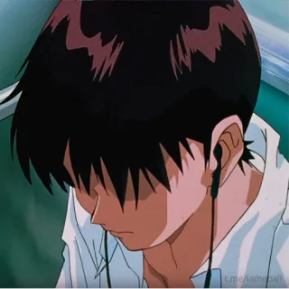 😔 t.me/lameball Anime, Chico, Auriculares telegram sticker