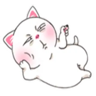 🖕 chat, animal, mignon, autocollant, dessin animé, doigt d'honneur telegram sticker