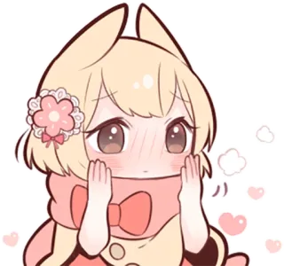 😳 귀여운, 애니메이션, 카와이, 만화, 캐릭터, 사랑스러운, 치비 telegram sticker