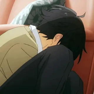🌚 anime, triste, deprimido, llorando, molesto, emocional telegram sticker