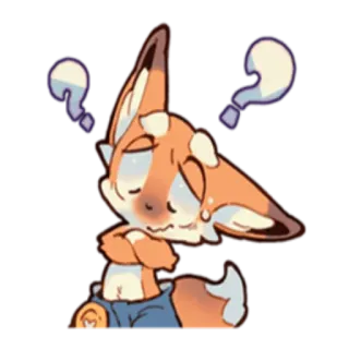 ❓ dier, vraag, onzeker, verward, denken telegram sticker
