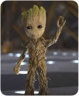 👋 Groot Guardians of the Galaxy グルート, マーベル, 木, ベイビーグルート, ガーディアンズ・オブ・ギャラクシー, キャラクター, アニメ telegram sticker