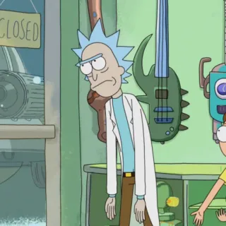 🛸 Rick Sanchez Rick and Morty CLOSED rick and morty, cartoon, science, wissenschaftler, tv serie, erwachsenenanimation telegram sticker