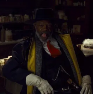 🎗 Major Marquis Warren The Hateful Eight samuel l jackson, nienawistna ósemka, quentin tarantino, western, broń telegram sticker