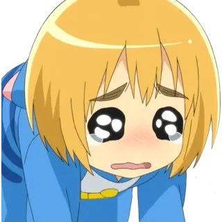 😭 crying, anime, cartoon, sad, tearful telegram sticker