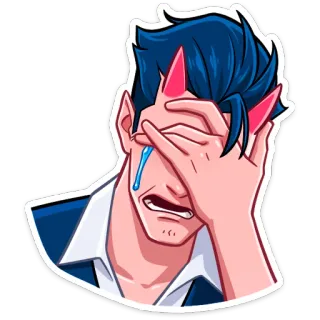 😭 crying, sad, facepalm, disappointment, upset telegram sticker