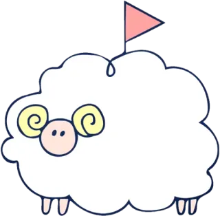 🚩 แกะ, สัตว์, น่ารัก, สติกเกอร์, การ์ตูน, ปุย, ลูกแกะ telegram sticker
