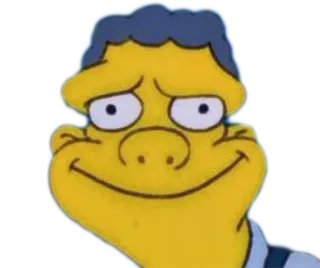 😊 Moe Szyslak The Simpsons Moe, Simpsons, cartoon, bartender, funny telegram sticker
