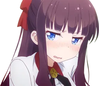 😒 Anime, Menina, Fofa, Confusa, Kawaii, Desenho animado telegram sticker