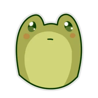 🥺 frog, cute, animal, kawaii, cartoon, sticker telegram sticker