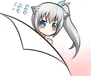 🙈 Аниме, Девушка-кошка, Милый, Наклейка, Мультфильм, Каваии telegram sticker