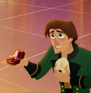🖇 Eugene Fitzherbert Tangled Eugene Fitzherbert, Flynn Rider, Enredados, Disney, animado, pedida de mano telegram sticker