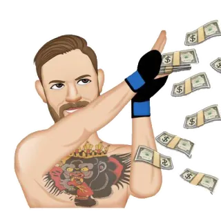 💰 Conor McGregor argent, célébrité, sticker, conor mcgregor, combattant, sport telegram sticker