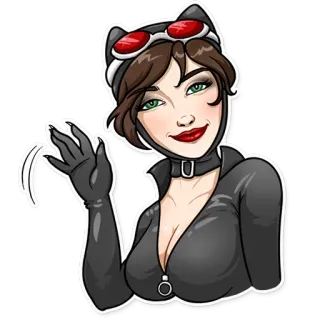 👋 Catwoman catwoman, dc comics, superheld, bösewicht, cartoon, comic telegram sticker
