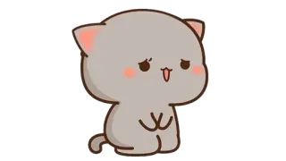 🍩 cat, cute, cartoon, sticker, peach, kawaii telegram sticker
